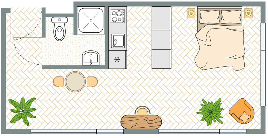 Plattegrond van het appartement